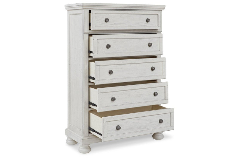 Robbinsdale Antique White Sleigh Storage Bedroom Set - Gate FurnitureBedroom Set