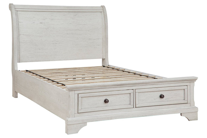 Robbinsdale Antique White Sleigh Storage Bedroom Set - Gate FurnitureYouth Bedroom Set