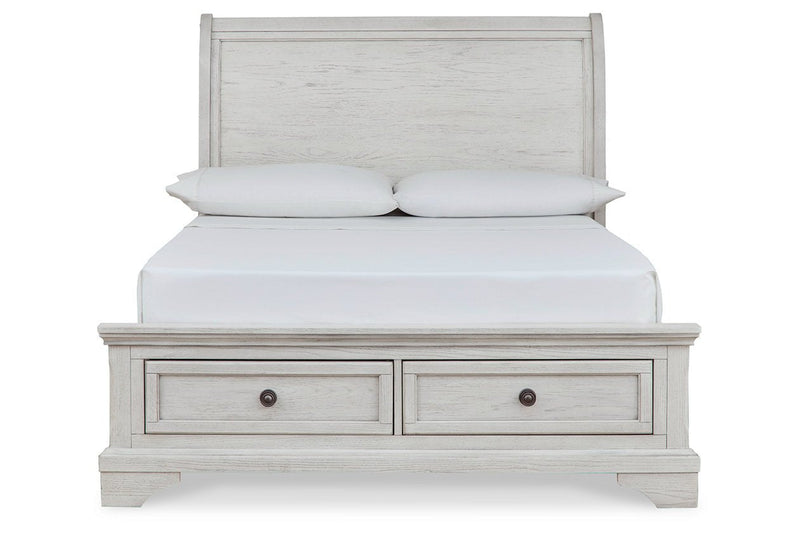 Robbinsdale Antique White Sleigh Storage Bedroom Set - Gate FurnitureYouth Bedroom Set