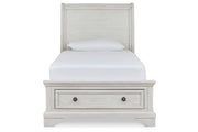 Robbinsdale Antique White Sleigh Storage Bedroom Set - Gate FurnitureYouth Bedroom Set