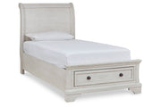Robbinsdale Antique White Sleigh Storage Bedroom Set - Gate FurnitureYouth Bedroom Set