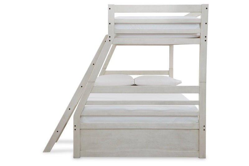 Robbinsdale Antique White Twin over Full Bunk Bed - Gate FurnitureBunk Bed