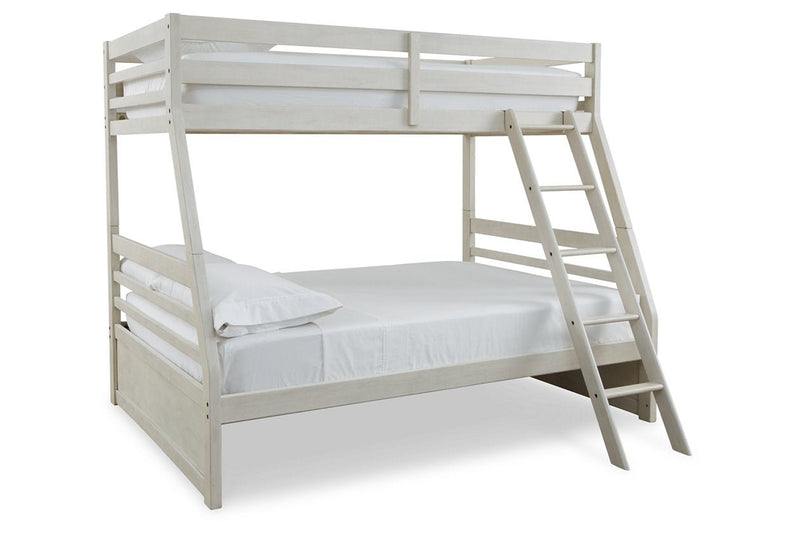 Robbinsdale Antique White Twin over Full Bunk Bed - Gate FurnitureBunk Bed