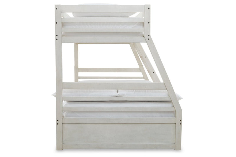 Robbinsdale Antique White Twin over Full Bunk Bed - Gate FurnitureBunk Bed