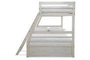 Robbinsdale Antique White Twin over Full Bunk Bed with Storage - Gate FurnitureBunk Bed