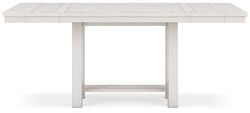 Robbinsdale Counter Height Dining Table and 10 Barstools in Antique White from Ashley - Luna Furniture