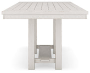 Robbinsdale Antique White Counter Height Dining Table and 6 Barstools and Bench with Storage from Ashley - Luna Furniture