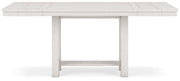 Robbinsdale Antique White Counter Height Dining Table and 6 Barstools with Storage from Ashley - Luna Furniture