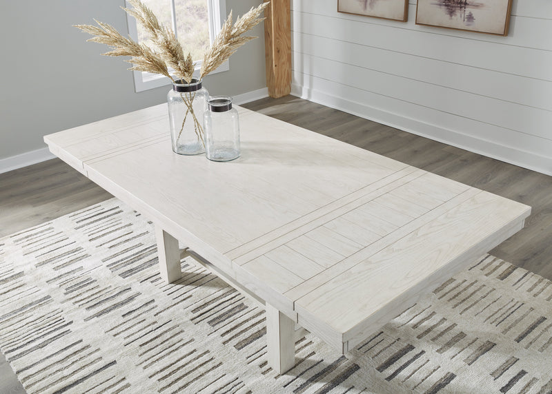 Robbinsdale Dining Table and 8 Chairs in Antique White - PKG020811