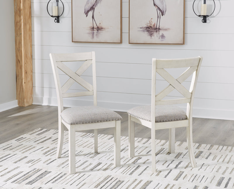 Robbinsdale Dining Table and 8 Chairs with Storage in Antique White - PKG020816