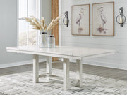 Robbinsdale Dining Table and 8 Chairs with Storage in Antique White - PKG020816