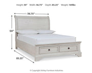 Robbinsdale Full Sleigh Storage Bed, Chest and Nightstand - B742B48