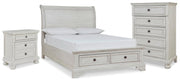 Robbinsdale Full Sleigh Storage Bed, Chest and Nightstand - B742B48