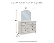 Robbinsdale Full Sleigh Storage Bed, Dresser and Mirror - B742B15