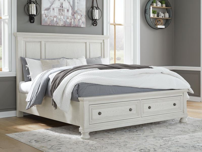 Robbinsdale King Panel Storage Bed, Dresser, Chest and 2 Nightstands - B742B49