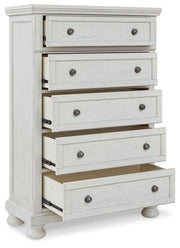Robbinsdale King Panel Storage Bed, Dresser, Chest and 2 Nightstands - B742B49