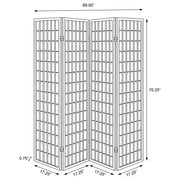 Roberto 4-Panel Room Divider Folding Shoji Screen White - 902626