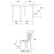 Robles 5-piece Rectangular Dining Table Set Chestnut - 150430