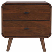 Robyn 2-drawer Nightstand Bedside Table Dark Walnut - 205132