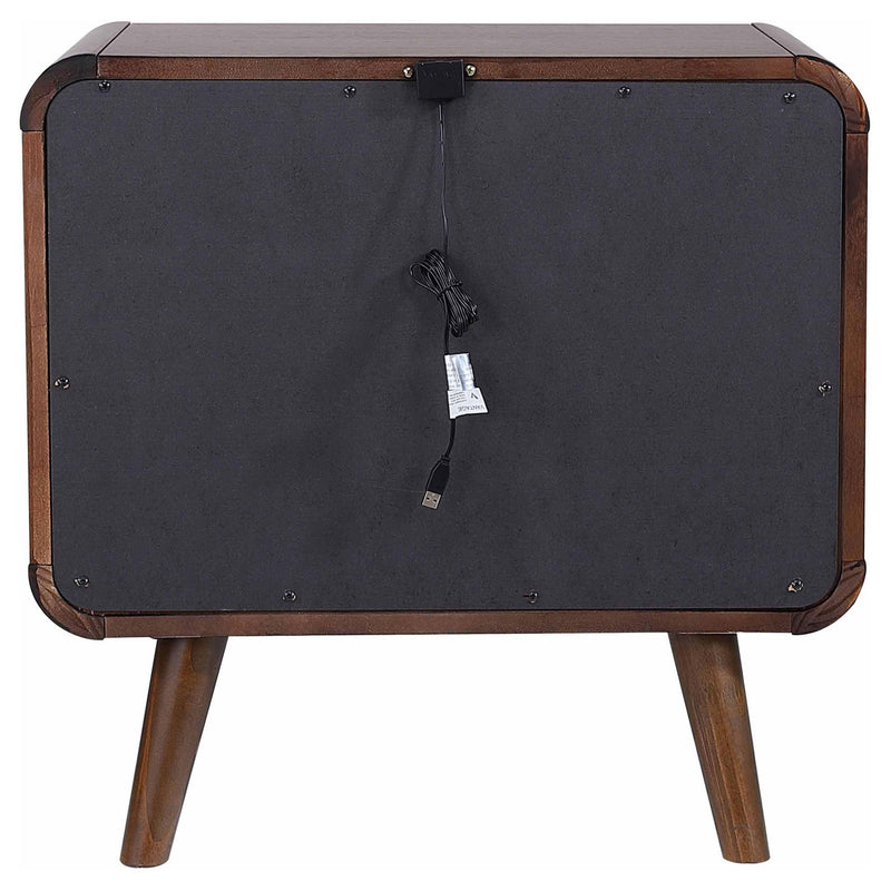 Robyn 2-drawer Nightstand Bedside Table Dark Walnut - 205132
