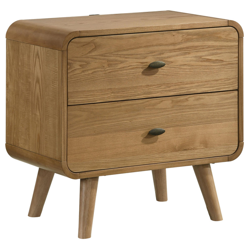 Robyn 2-drawer Nightstand Bedside Table Light Ash - 225092