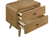 Robyn 2-drawer Nightstand Bedside Table Light Ash - 225092
