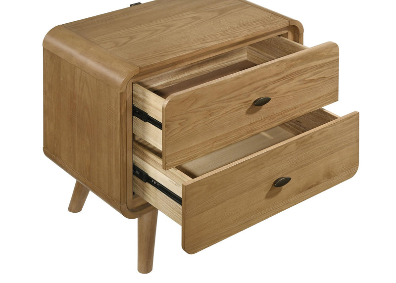 Robyn 2-drawer Nightstand Bedside Table Light Ash - 225092