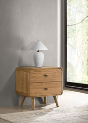 Robyn 2-drawer Nightstand Bedside Table Light Ash - 225092