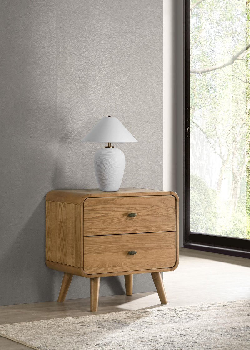 Robyn 2-drawer Nightstand Bedside Table Light Ash - 225092