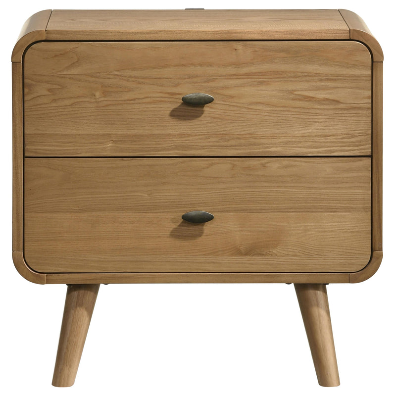Robyn 2-drawer Nightstand Bedside Table Light Ash - 225092