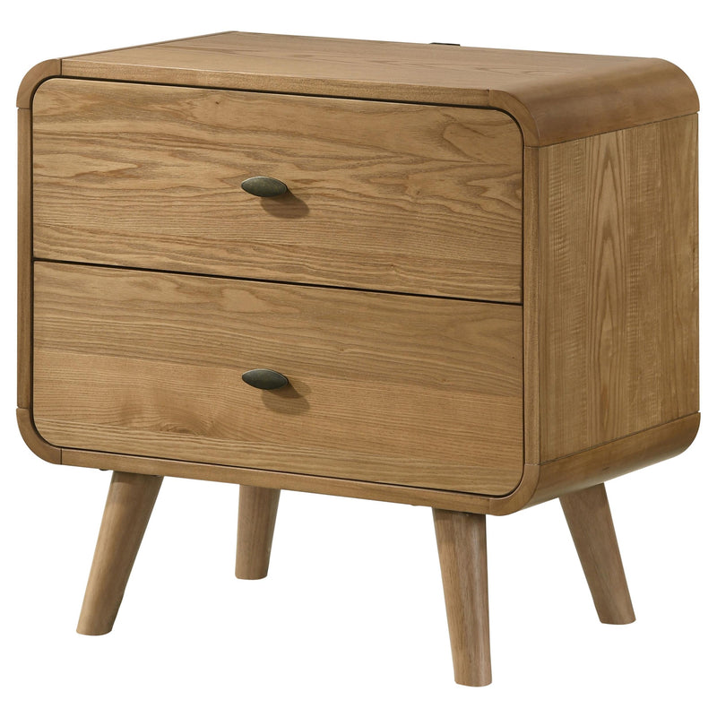 Robyn 2-drawer Nightstand Bedside Table Light Ash - 225092