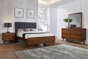 Robyn 4-piece Eastern King Bedroom Set Dark Walnut - 205131KE-S4