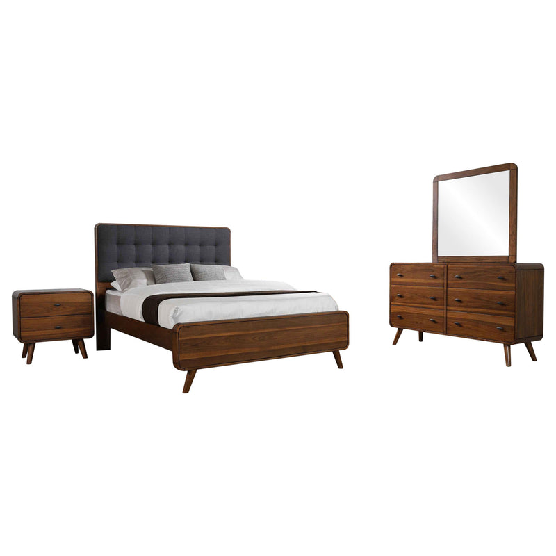 Robyn 4-piece Full Bedroom Set Dark Walnut - 205131F-S4
