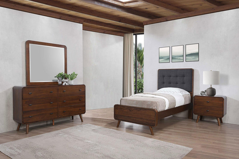 Robyn 4-piece Twin Bedroom Set Dark Walnut - 205131T-S4