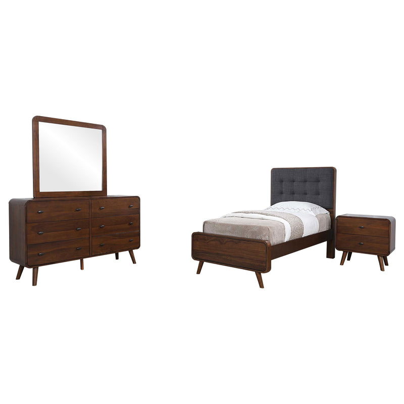 Robyn 4-piece Twin Bedroom Set Dark Walnut - 205131T-S4