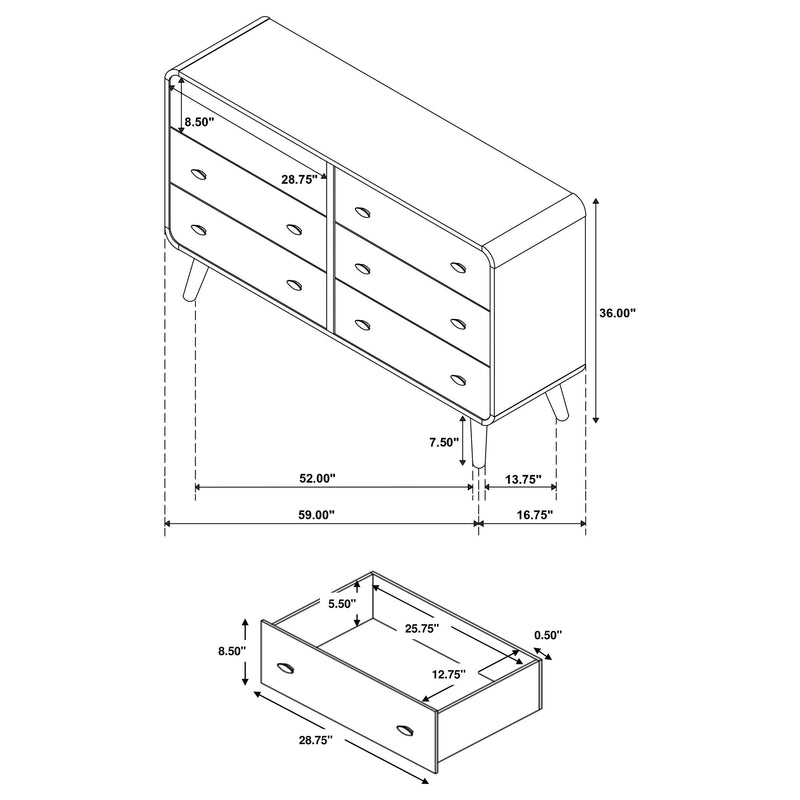 Robyn 4-piece Twin Bedroom Set Light Ash - 225091T-S4