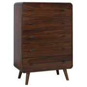 Robyn 5-drawer Bedroom Chest of Drawers Dark Walnut - 205135