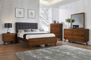 Robyn 5-piece Eastern King Bedroom Set Dark Walnut - 205131KE-S5