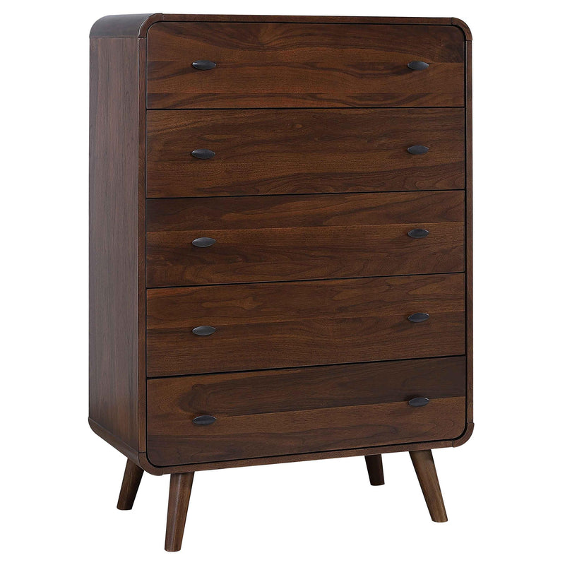 Robyn 5-piece Queen Bedroom Set Dark Walnut - 205131Q-S5