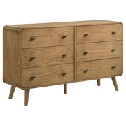 Robyn 6-drawer Bedroom Dresser Light Ash - 225093