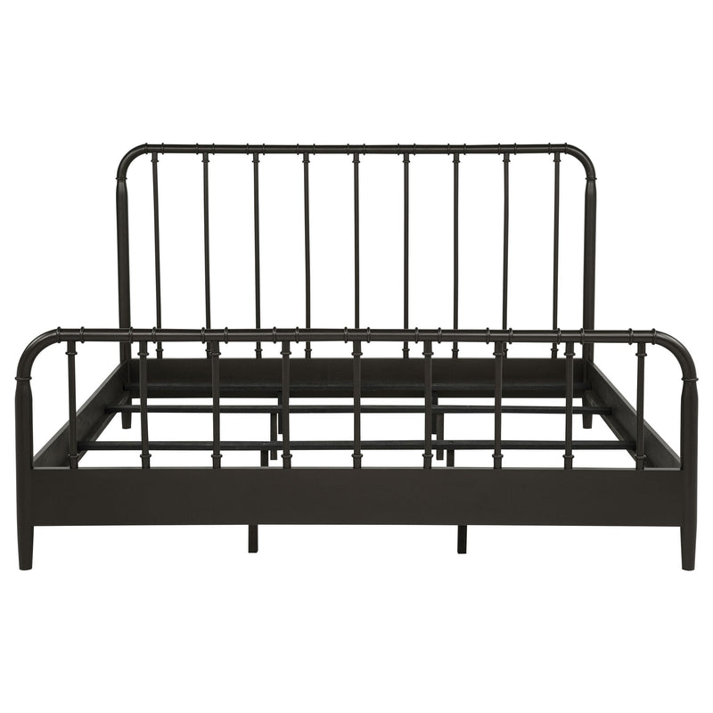 Rocco All Wood Water Pipe Open Frame Eastern King Bed Dark Bronze - 310035KE