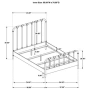 Rocco All Wood Water Pipe Open Frame Full Bed Dark Bronze - 310035F