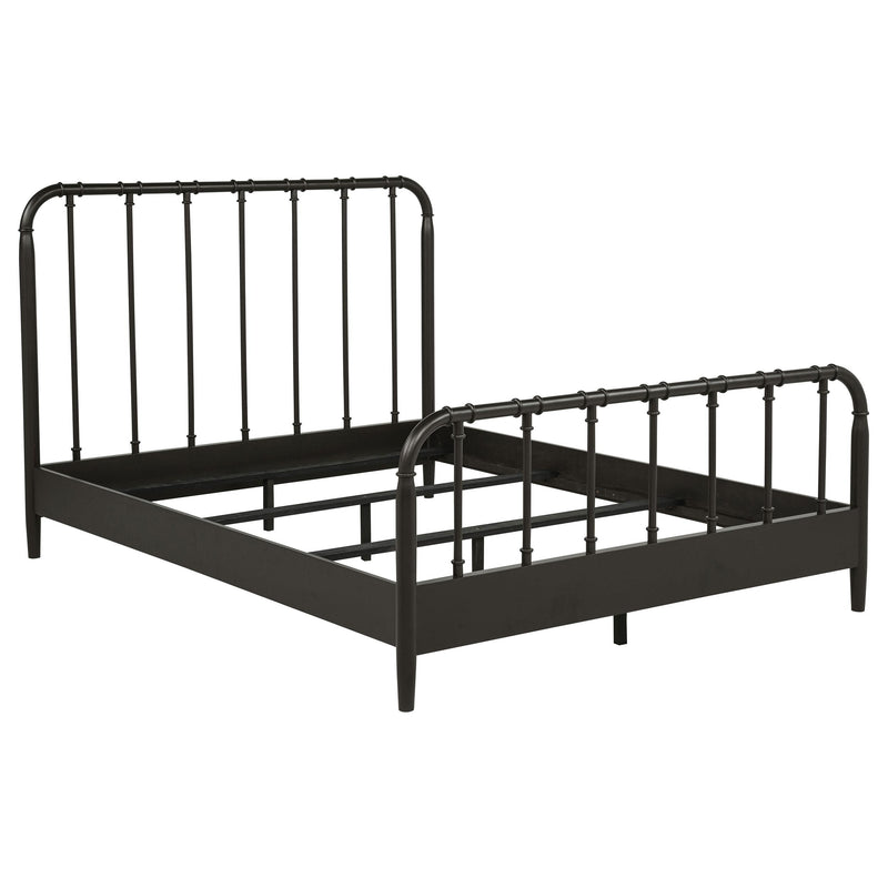 Rocco All Wood Water Pipe Open Frame Queen Bed Dark Bronze - 310035Q