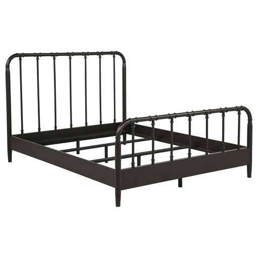 Rocco All Wood Water Pipe Open Frame Queen Bed Dark Bronze - 310035Q