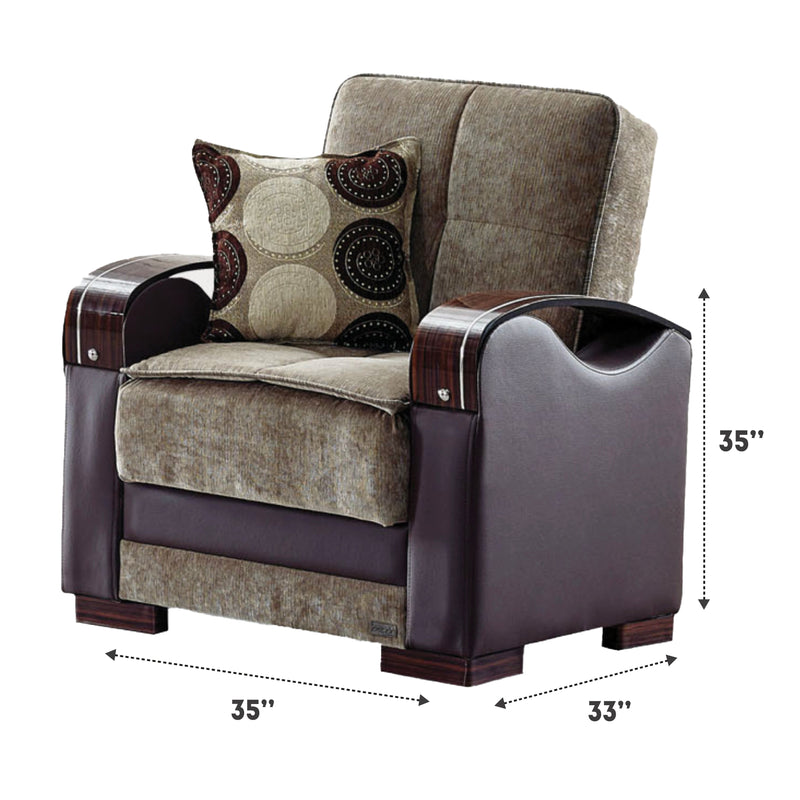 Rochester Brown Sleeper Living Room Set - Gate FurnitureLiving Room Set