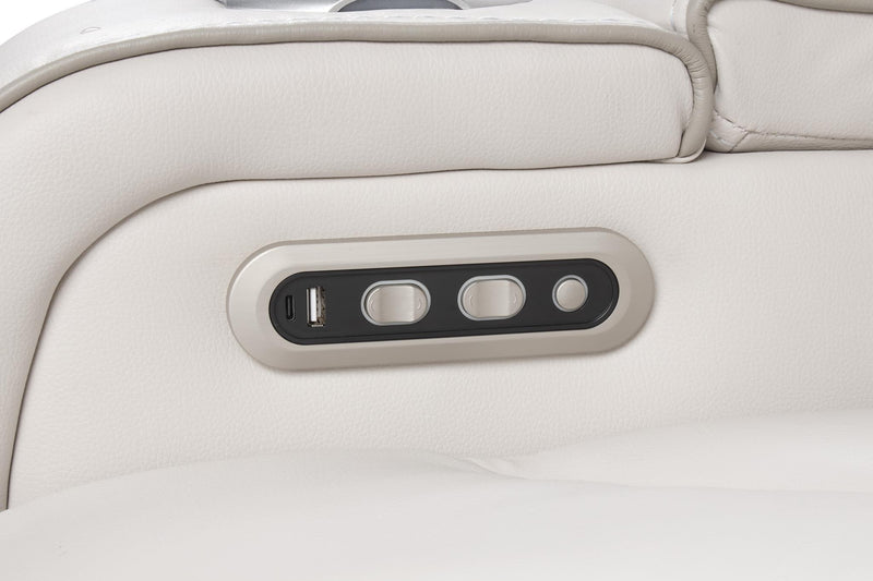 Rock Star - Gray Power Reclining with Power Headrest, Drop Down Table, Wireless Charger, Storage Console, Bluetooth Speaker, Subwoofer, Storage Armrest, LED Light, Cup Holder, USB Charger, Zero Gravity - L653-SLR