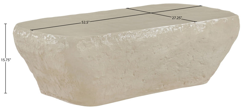 Rockford Concrete Coffee Table in Beige - 654Sand-CT