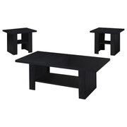 Rodez 3-piece Engineered Wood Coffee Table Set Black - 700345