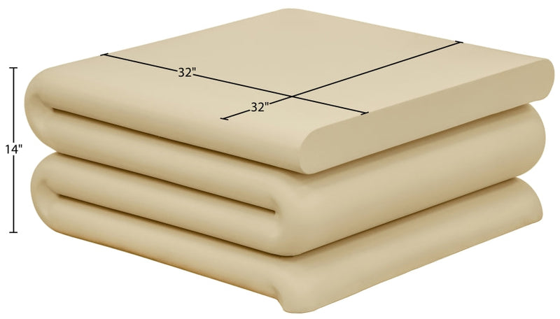 Roland Iron Coffee Table in Beige - 99079Beige-CT