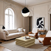 Roland Iron Coffee Table in Beige - 99079Beige-CT
